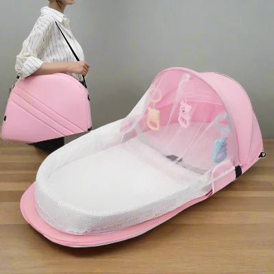 Berceau de Voyage - BabyNest™ - Rose - Bébé Pur