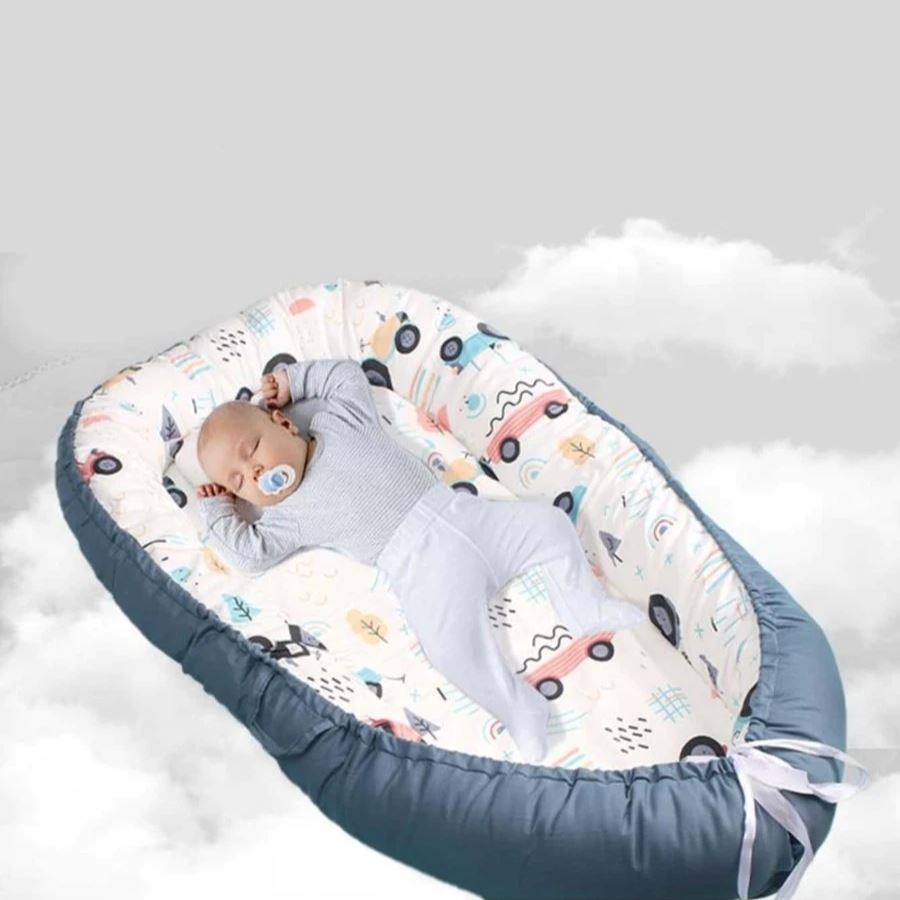 Berceau Bébé - NidPortableBébé™ - Voiture Bleue - Bébé Pur