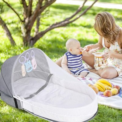 Berceau de Voyage - BabyNest™ - Gris - Bébé Pur