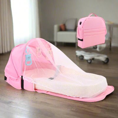 Berceau de Voyage - BabyNest™ - Rose - Bébé Pur