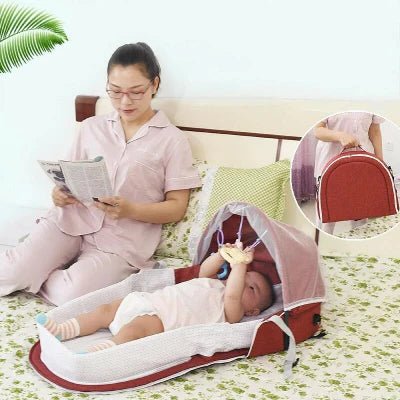 Berceau de Voyage - BabyNest™ - Rouge - Bébé Pur