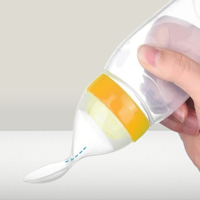 Biberon cuillère - NewBabyFeedingBottle™ - Jaune - Bébé Pur